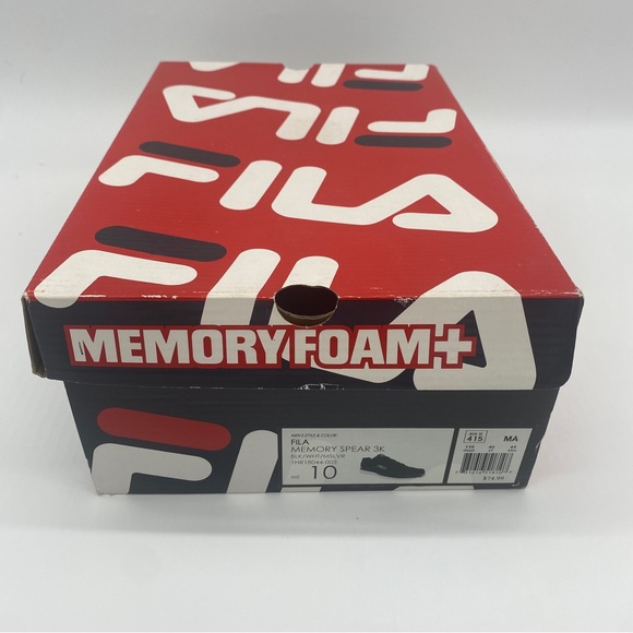 FILA Men's Shoes, Size 10, Memory Spear 3K Shoes, Black & White - Picture 6 of 9